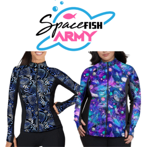 Spacefish Army Eco-friendly Full Zip Up Rashguard